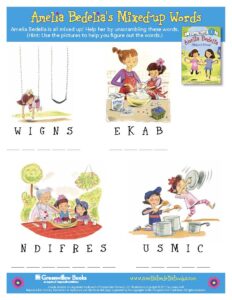 Amelia Bedelia Word Scramble